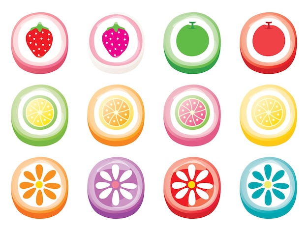 Définir L'illustration Des Bonbons Aux Fruits