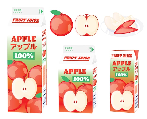 Définir L'illustration Du Pack De Jus De Pomme