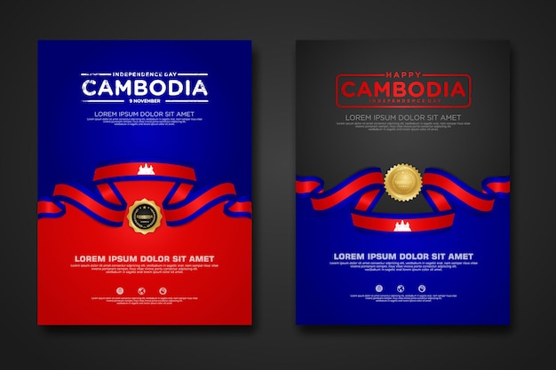 Définir Le Modèle De Fond De La Fête De L'indépendance Du Cambodge