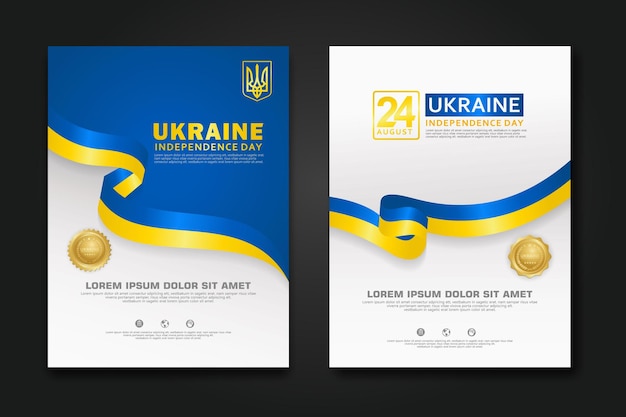 Définir Le Modèle De Fond De La Fête De L'indépendance De L'ukraine