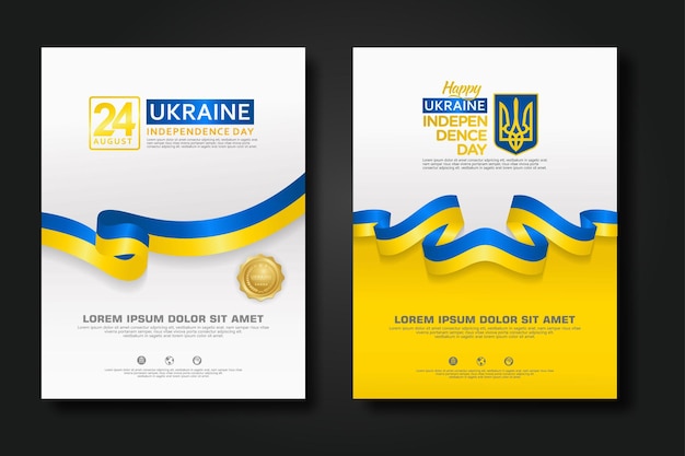 Définir Le Modèle De Fond De La Fête De L'indépendance De L'ukraine