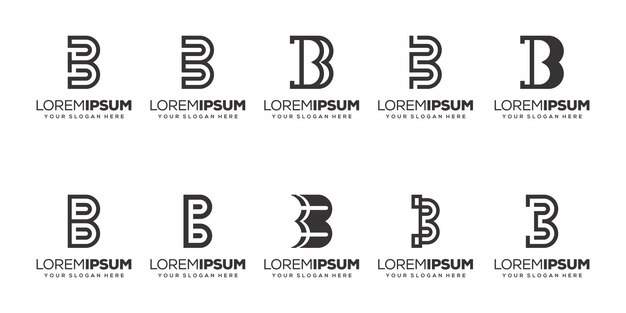 définir le modèle de logo lettre b