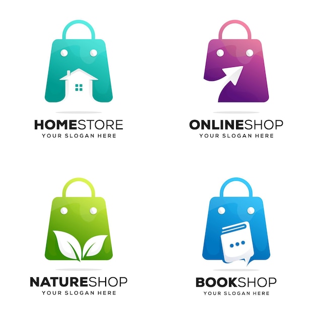 Définir Le Modèle De Logo De Magasin Créatif