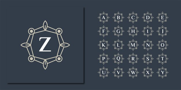 Vecteur définir le modèle de logo de la nature initiale