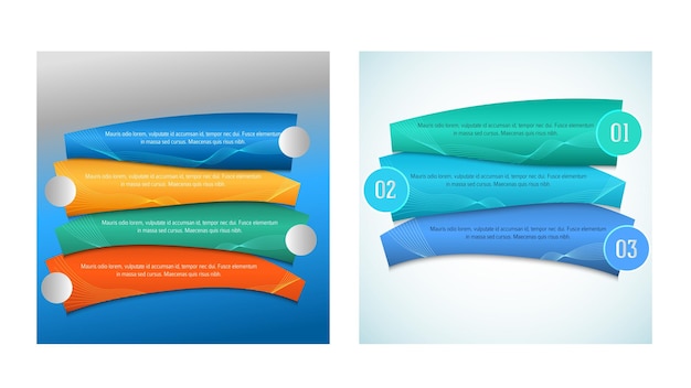 Définir le modèle de présentation d'entreprise de conception Illustration vectorielle EPS 10 Peut être utilisé pour le processus de graphique l'infographie de la technologie de la société financière nombre bannières graphiques et graphiques ou power point