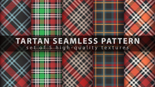 Définir Le Modèle Sans Couture Tartan Classique