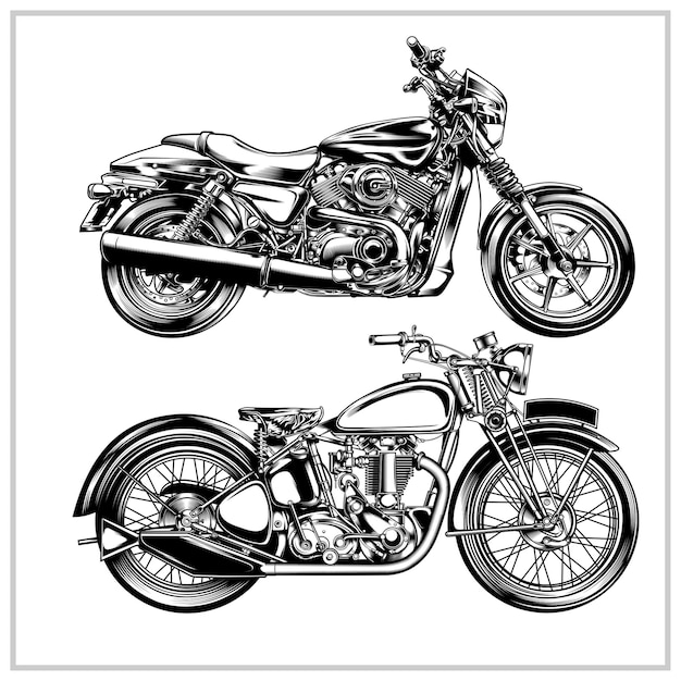 Définir La Moto Classique Illustration Graphique Vol 2