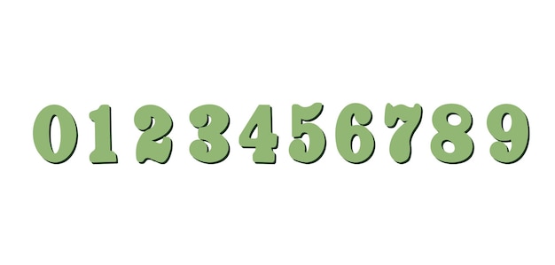 Vecteur définir le nombre avec illustration vectorielle colorée des nombres un deux trois quatre cinq six sept huit neuf zéro