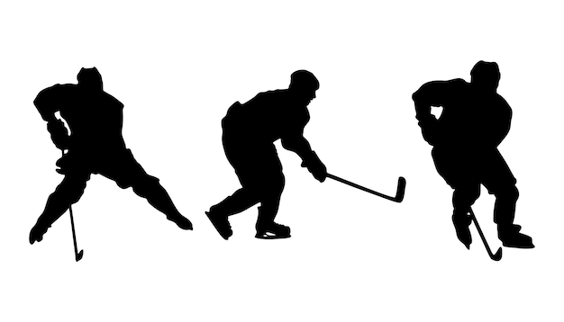 Définir des silhouettes vectorielles de hockey