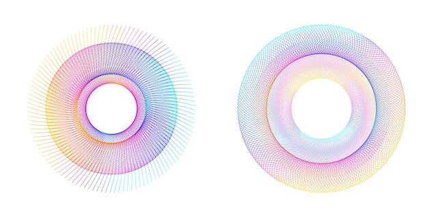 Définir le symbole des éléments de conception Icône modifiable Cercles de demi-teintes Motif de points de demi-teintes sur fond blanc Illustration vectorielle eps 10 cadre avec couleurs abstraites points aléatoires pour la technologie big data