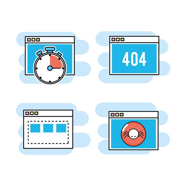 Vecteur définir la technologie de programmation de code web