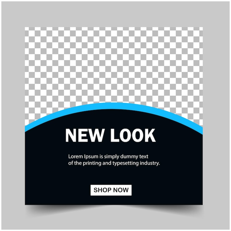 Vecteur définissez un modèle de bannière carré modifiable moderne, de conception minimaliste, adapté aux publications sur les réseaux sociaux.