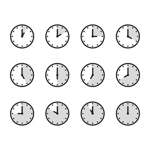 Définition de l'icône de l'heure et de l'horloge