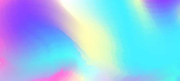 Dégradé de couleurs pastel coloré abstrait arrière-plan flou avec un design holographique