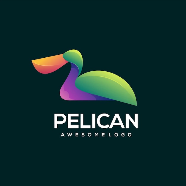 Dégradé De Logo Coloré Pelican