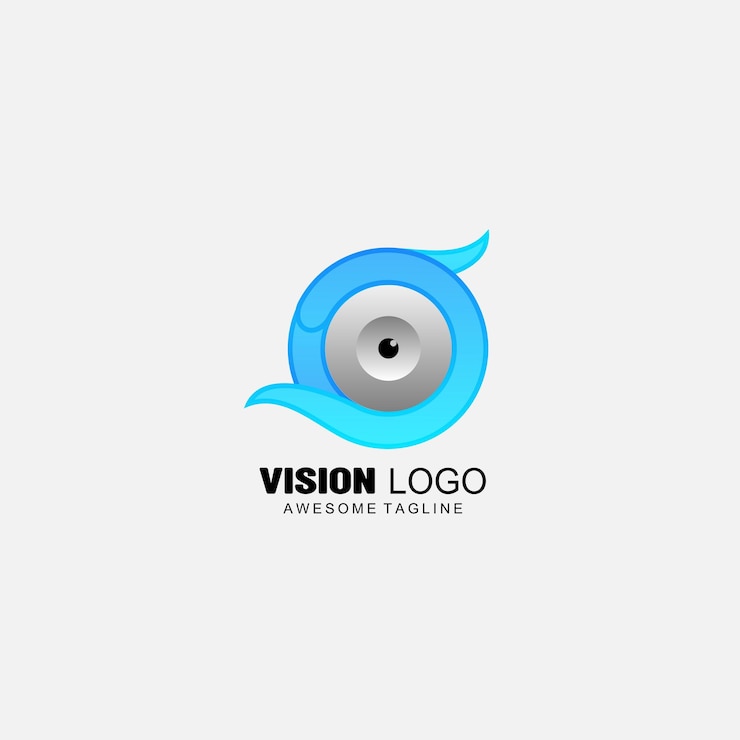 Vecteur dégradé de logo oeil coloré