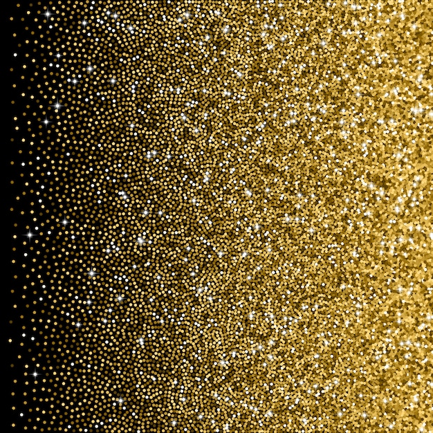 Dégradé de paillettes dorées avec des étincelles dispersées