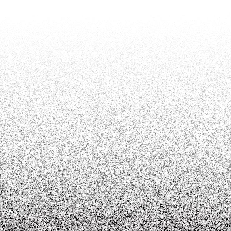 Vecteur dégradé pointillé de grain. texture dotwork stochastique fanée. fond de bruit grunge aléatoire points noirs
