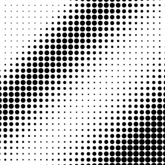 Dégradé vertical de points noirs et blancs texture demi-teinte illustration vectorielle