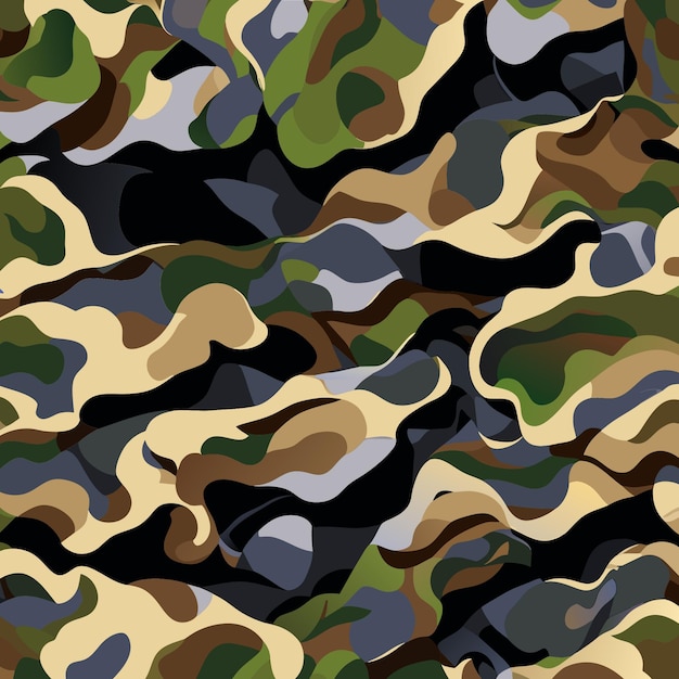 Vecteur les délices de l'art numérique créant un camouflage en vecteur 2d