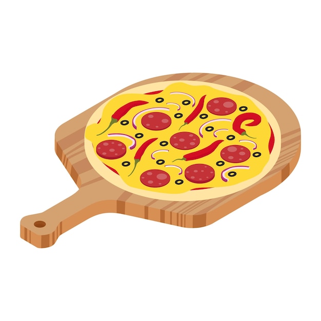 Une délicieuse pizza mexicaine isolée sur blanc.