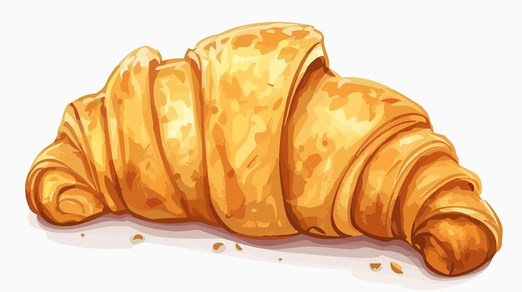 Vecteur un délicieux croissant isolé sur un fond blanc