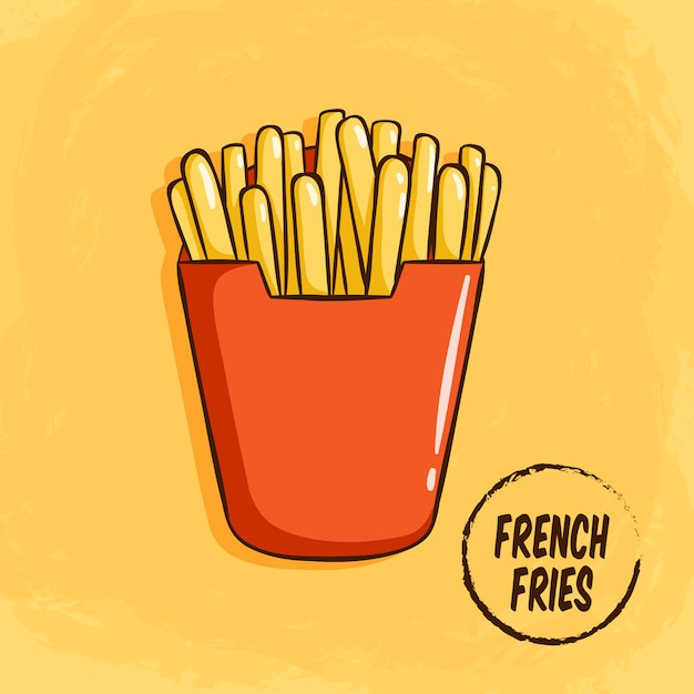 Vecteur délicieux frites français clip-art