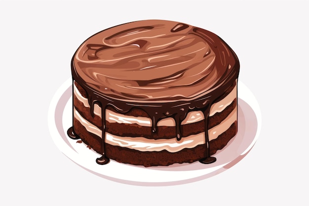 Un délicieux gâteau au chocolat en couches.