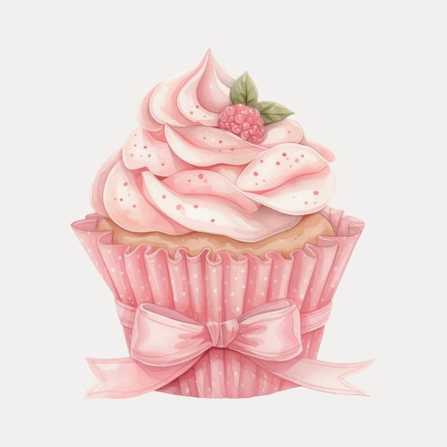 Un délicieux gâteau rose glacé.