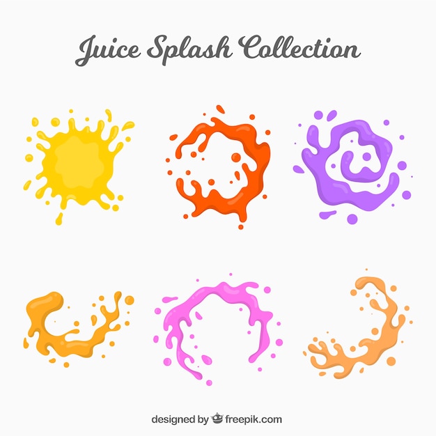 Délicieux jus éclabousse la collection avec des fruits