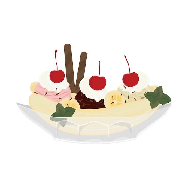 Délicieux Logo D'illustration Banana Split