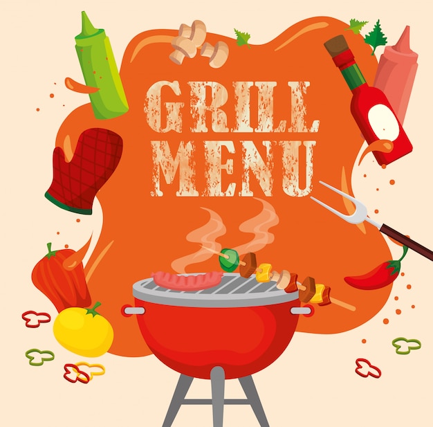 Délicieux Menu De Grillades Avec Four Et Nourriture