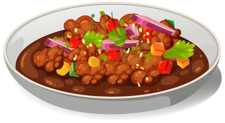 Vecteur un délicieux plat mexicain aux haricots