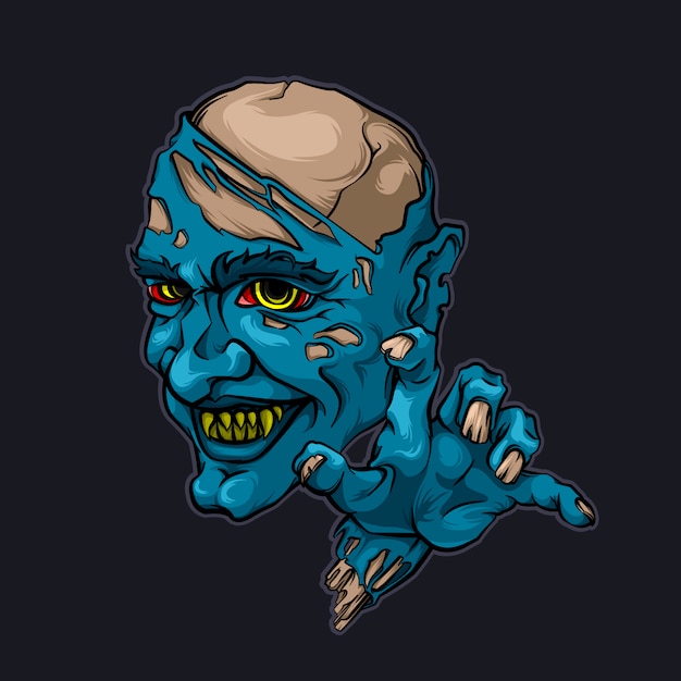 Démon diabolique Nosferaty Vampire Zombie Halloween Illustration vectorielle