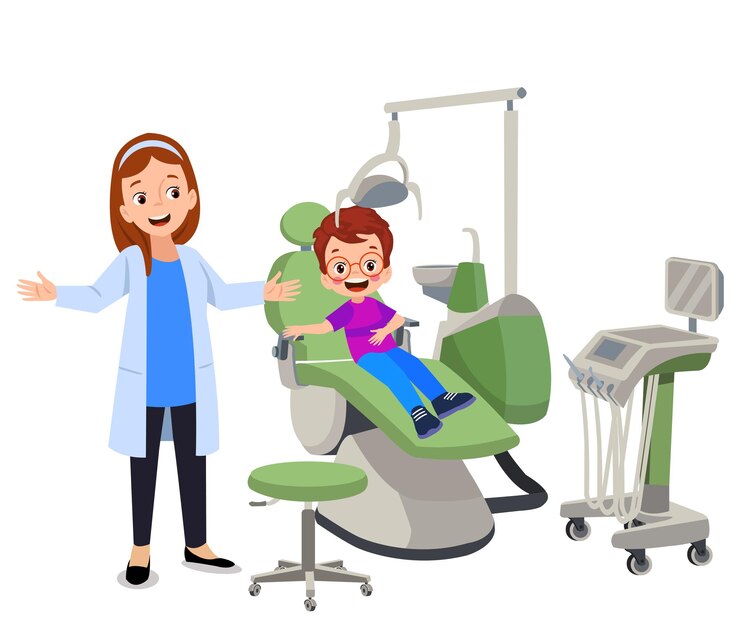 Vecteur dentiste isolé illustrations vectorielles de dessin animé