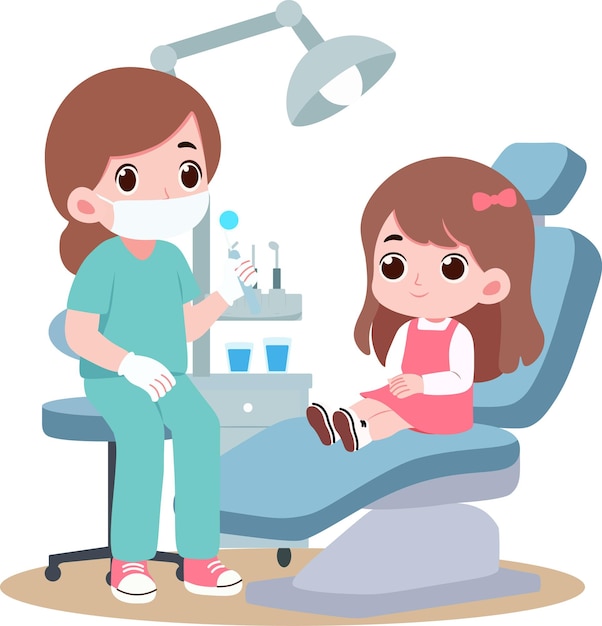 Le dentiste s'occupe de la cavité dentaire chez l'enfant