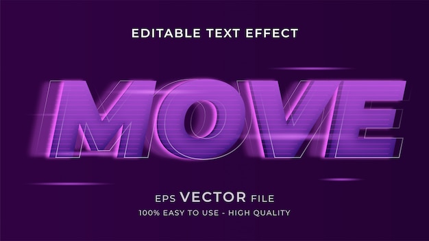 Déplacer Le Concept D'effet De Texte Modifiable