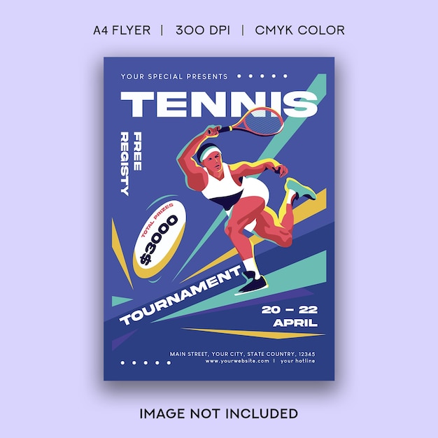 Dépliant du tournoi de tennis