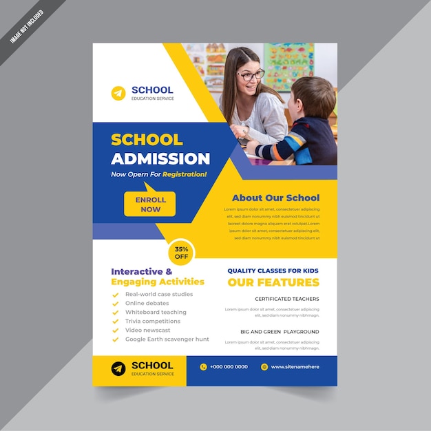Dépliant de l'école d'admission moderne
