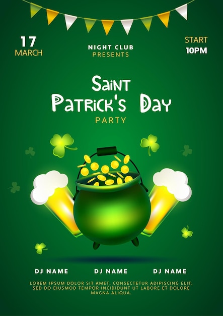 Dépliant De La Fête De La Saint Patrick