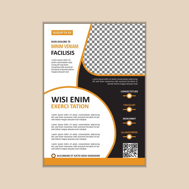 Vecteur un dépliant pour un wisi enm