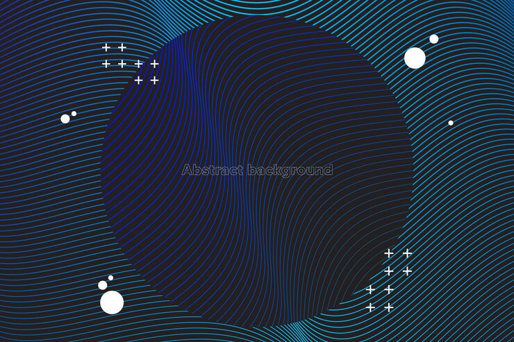 Design abstrait de lignes de cercle bleu élégant