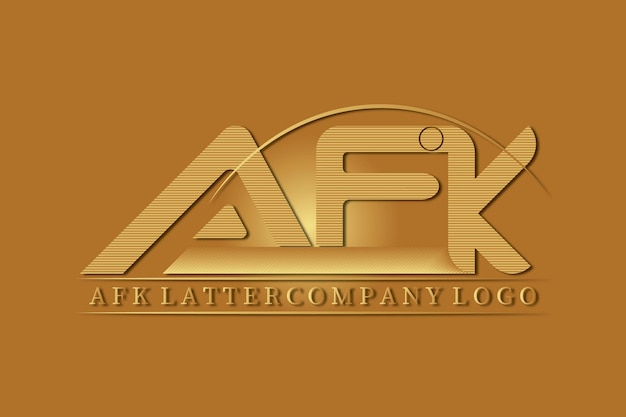 Vecteur le design de l'affichage de la lettre afk est un design vectoriel d'illustration vectorielle.