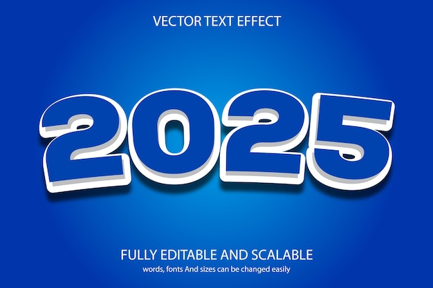 Design d'arrière-plan d'année nouvelle 2025 en style 3D coloré