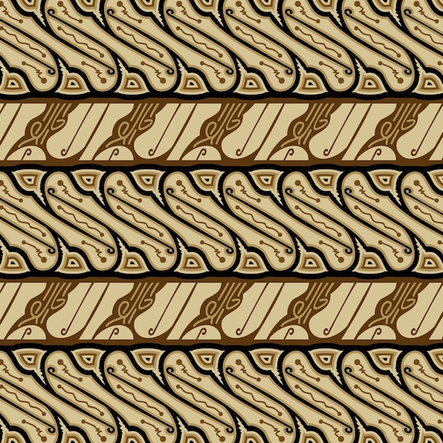 Vecteur design batik traditionnel d'indonésie