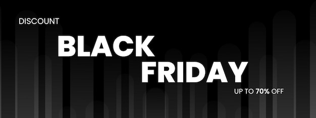 Design BW du Black Friday avec ombre pour les bannières publicitaires, les dépliants et les flyers