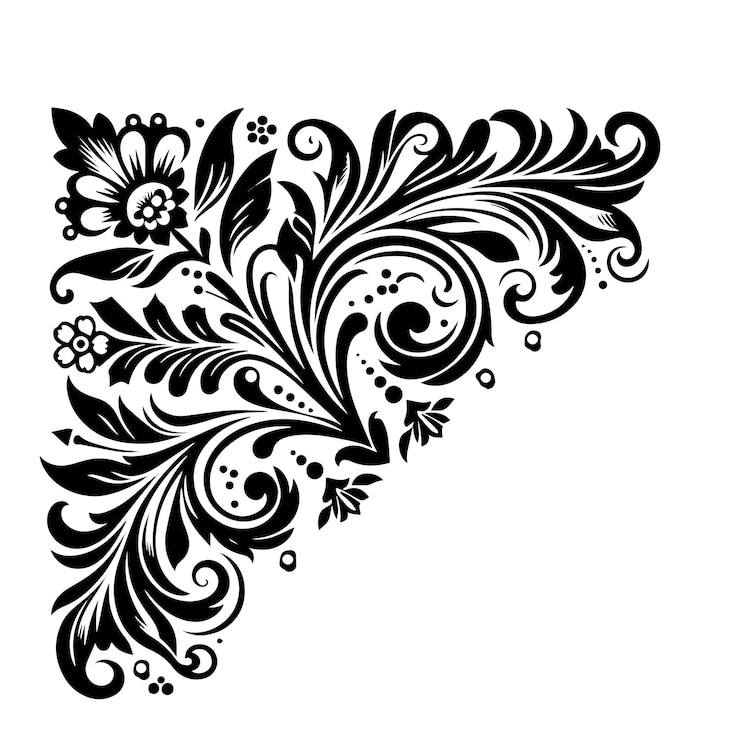 Vecteur design de cadre floral vintage abstrait élément de cadre décoratif