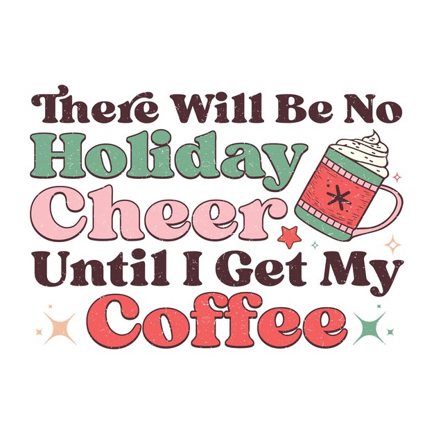 Design de café vectoriel Design de café de Noël Design de Noël vectoriel