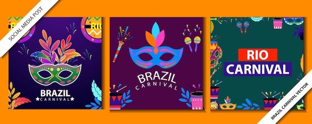 Design De Carnaval Brésilien Pour Une Fête De Célébration