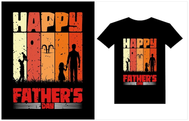 Le Design De La Chemise De La Fête Des Pères, Le Design Du T-shirt Du Jour Des Pères Heureux, Le Design Vectoriel De La T-shirt De La Fille Du Père.